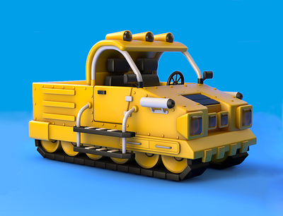 Robot in Physical Render #2 3d design lowpoly render