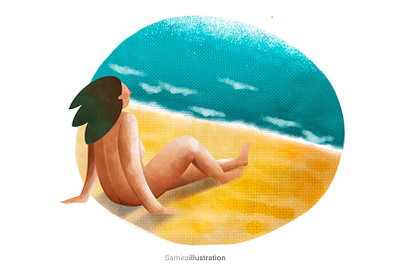 Missing summer branding character design digital painting illustration illustrator procreat vector