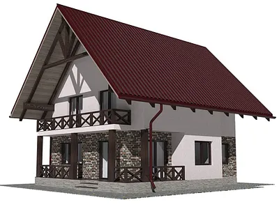 Modern Country Cottage 3D Model 3d 3d model c4d models c4ddownload carpet cinema 4d free 3d model