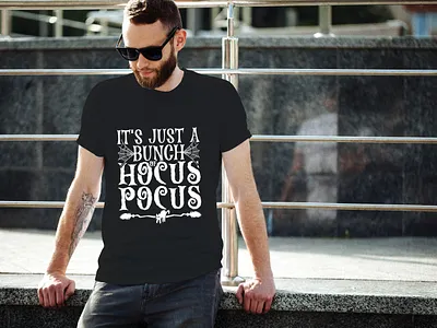 Halloween hocus pocus tshirt design with free mockup autumn creative fall free mockup halloween night halloween tshirt halloween vector hocus pocus hocus pocus tshirt design print print on demand print ready tshirt professional tshirt tee shirt trendy tshirt tshirt design tshirt design ideas tshirt designer tshirt mockup unique