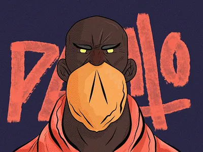 Elpe Lado bald character drawing illustration procreate