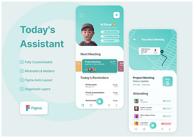 Today's Assistant app branding design illustration logo typography ui userinterface vector website