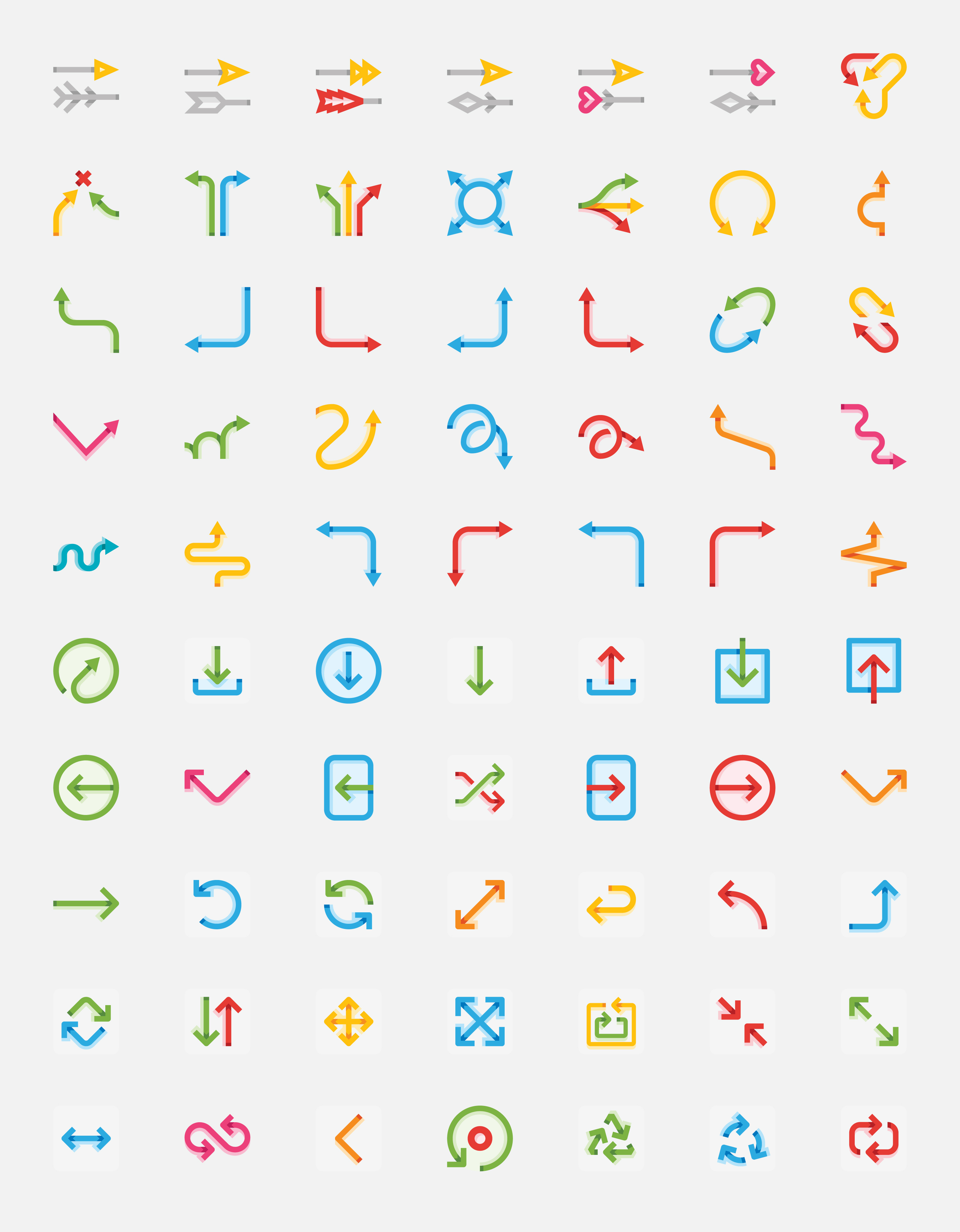 Arrow Icons arrow arrows curve curve arrow direction icons interface mindmap pointer round ui ui arrows vector