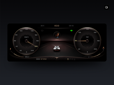 Hmi cluster design typography ui