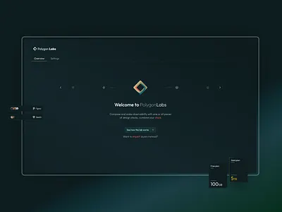 PolygonLabs app colours design gradient icons illustration ui ux vector web