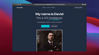 Landing page. Portfolio website. design ui