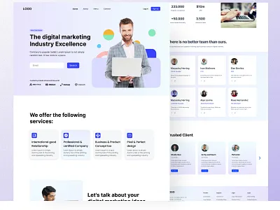 Digital marketing website app dashboard design interface lab landing page marketing maxfluid ui ux webpage website