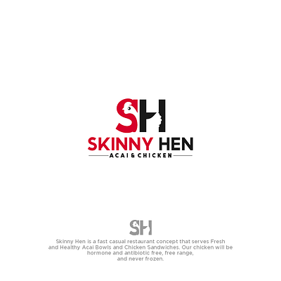 Skinny Hen - Perspective Logo branding logo