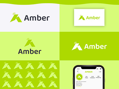 Amber, wifi connection logo design and Branding 3d brand identity branding colorful logo design gradient logo illustration internet connection logo logo logo design modern logo wifi connection logo wifi logo