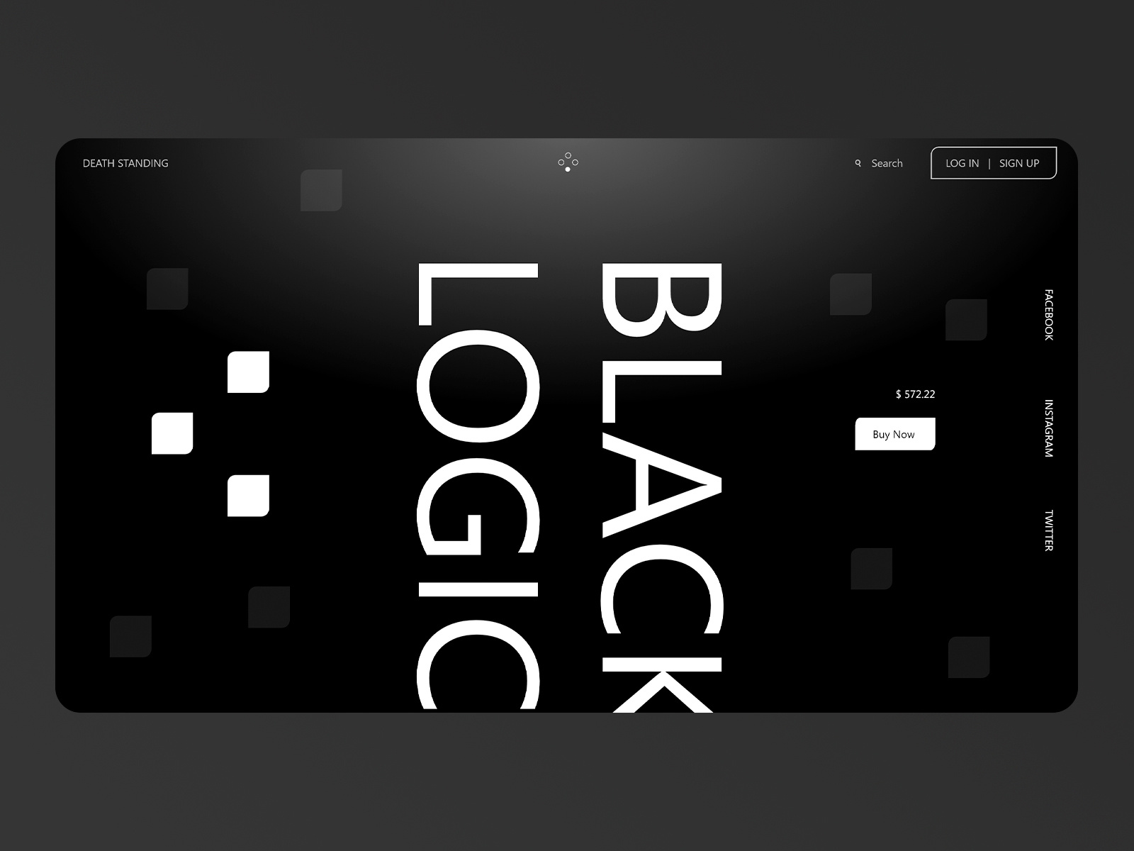 Example of Black Logic Landing Page