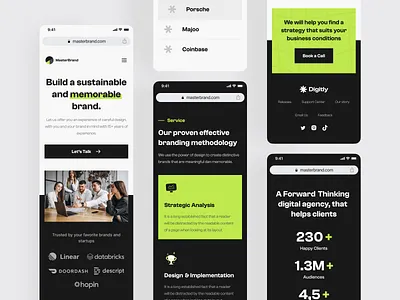 Masterbrand - Creative Agency Landing Page Responsive agency brand branding clean creative design digital marketing landing page marketing minimal sales studio ui web wesbite