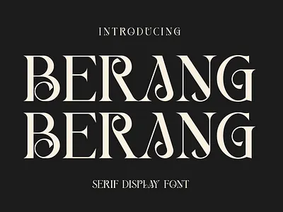 Berang Berang Display Font logotype