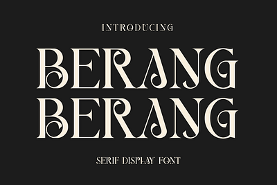 Berang Berang Display Font logotype