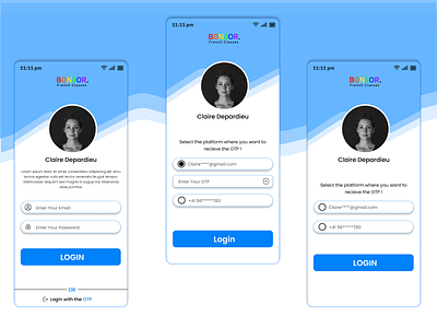 Login + OTP Login design figma idea illustration login logo mobile app otp login signin typography ui ux web deign xd