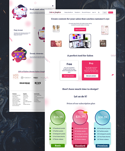 Landing page of a design tool website design figma landing page tool ui user interface ux ux design website