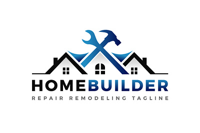 Home House Builders Repair Remodeling Logo Design graphic