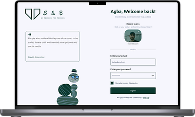 Sign-in page for an e-commerce store. branding design ui