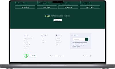 Footer section. design ui