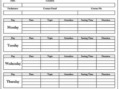 Weekly Meeting Schedule Template Word design editable templates free templates graphic design meeting schedule meeting schedule template printable template printable templates template templates