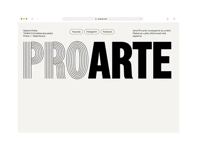 PRO ARTE art branding design gallery graphic design illustration lettering logo paitings product design type typedesign typeface typography ui ux web webdesign