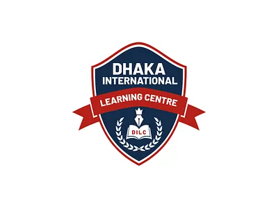 Dhaka International Learning Centre LOGO brand brand identity branding design education logo graphic design learning center logo learning logo logo logo design typography