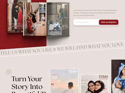Magazine Landing Page banner graphic design luxury magazine ui website