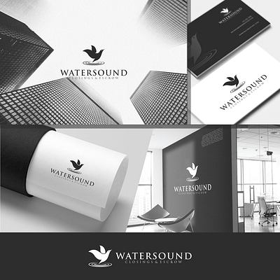 WaterSound Closings and Escrows branding graphic design logo