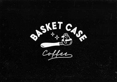 Basket Case Coffee Logo badge branding coffee coffee branding design emo graphic design identity illustration logo logo design punk typography