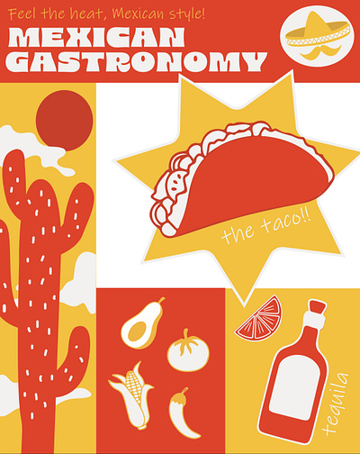 Mexican Gastronomy design graphic design illustration juniordesign poster puertorico