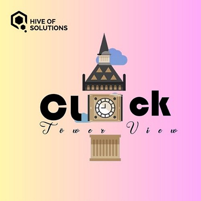 Logo for Clock Tower View Designed By: Hive of Solutions branding clocktowerview graphic design hiveofsolutions identity logo