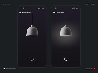 Daily UI #015 - On / Off Switch 015 challenge clean ui concept daily ui daily ui 015 daily ui challenge dailyuichallenge light lights on off onoff purple smart home smart home app switch toggle toggle switch ui design