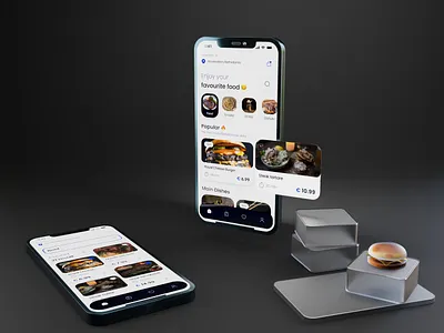 Food Delivery App 🍔 3d app design illustration ui ux