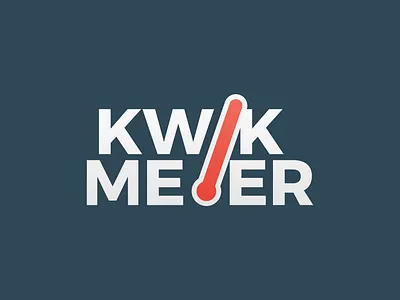 Kwikmeter.nl logo bold branding design fast font logo vector
