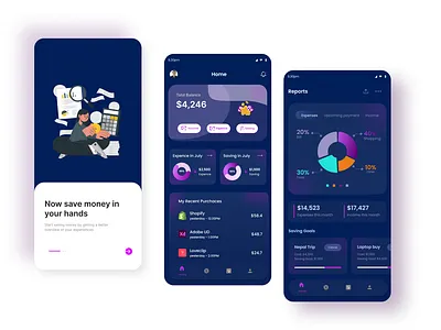 Personal Finance Mobile App agency landing page app design app landing page design fintech graphic design mobileapp ui ux website design