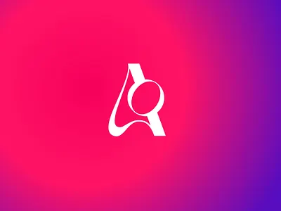 A+O+ Globe Mark Logo branding illustration typography