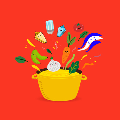 Honduran soup 3d animation app branding design graphic design illustration logo motion graphics typography ui ux vector