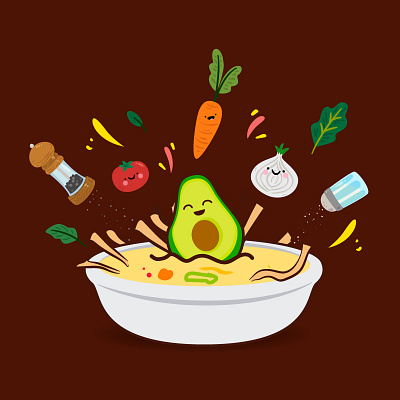 Happy Soup app branding design graphic design illustration logo typography ui ux vector