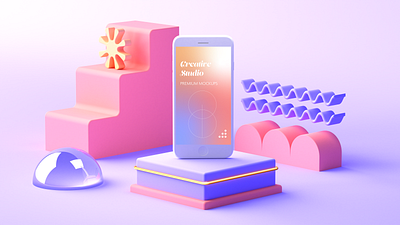 Ice Mellow Mock up Collection | Cell phone geometric