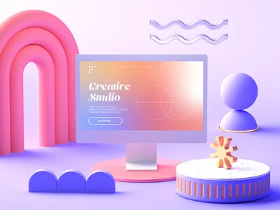 Ice Mellow Mock up Collection | iMac computer geometric imac