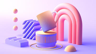 Ice Mellow Mock up Collection | Mug geometric mug