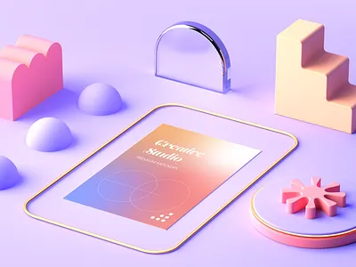 Ice Mellow Mock up Collection | Letter paper geometric letter paper stationary