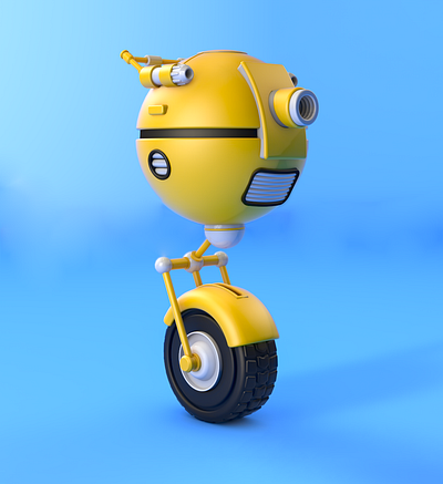 Robot in Physical Render #3 3d design lowpoly render