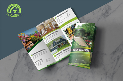 Trifold Gardnening Brochure Design advertising amazing attractive brochure cleaning creative design designer exterior eyecatching gardening graphic design highquality illustration pressure cleaning print printready stunning trifold wall paint