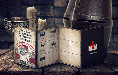 Templars Route in the Kingdom of Portugal Passport. art direction branding design digital art graphic design illustration logo photo compositing photomontage portugal