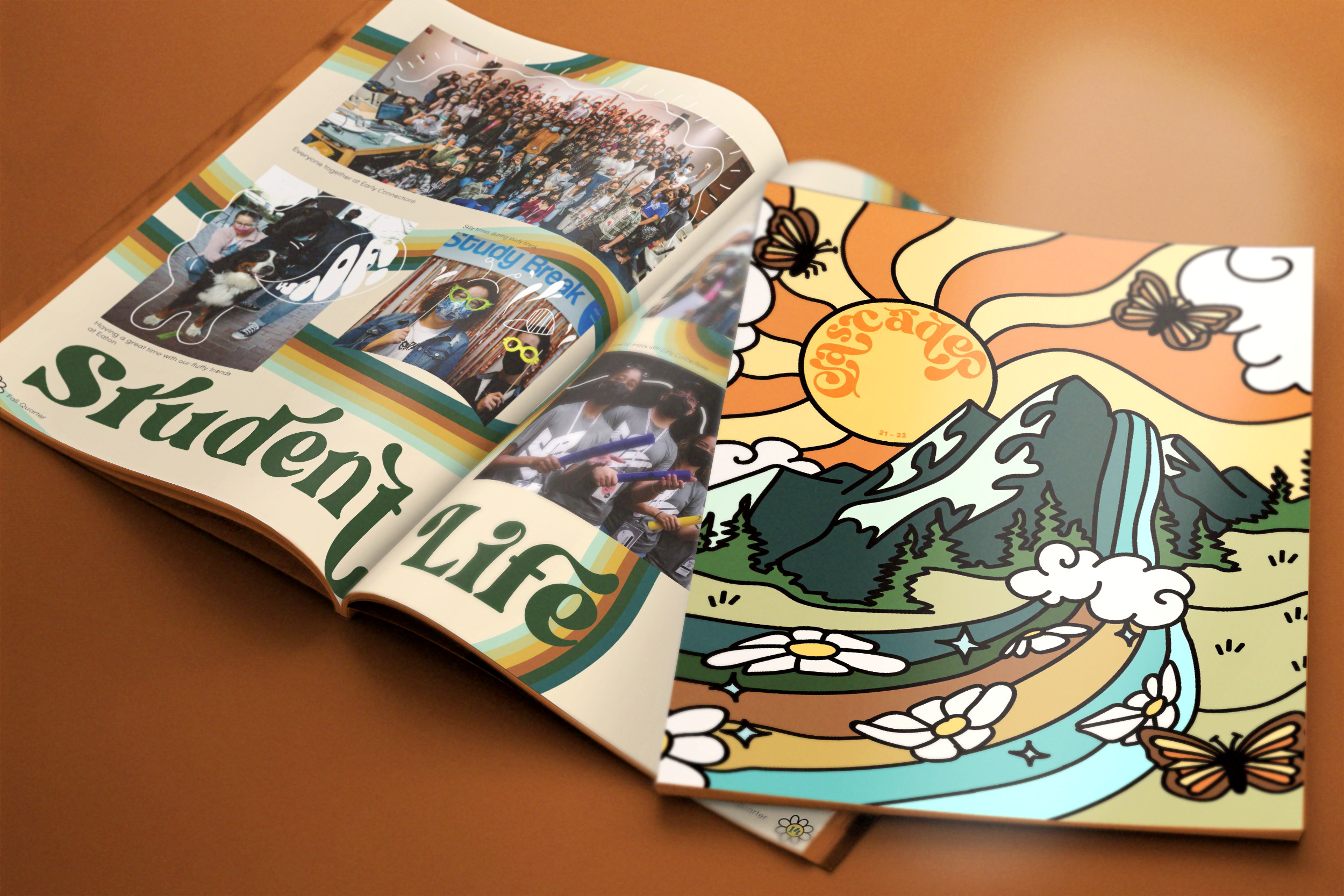 Example of Cascade Yearbook Typography