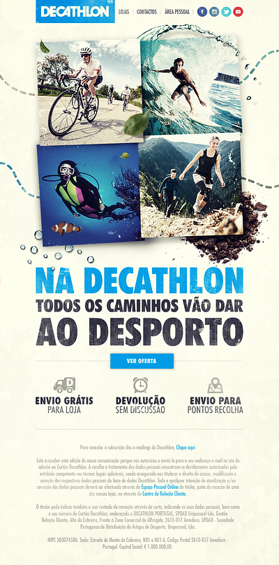 Decathlon "Road to Sports" Campaign newsletter study. art direction branding decathlon design digital art graphic design illustration logo photo compositing photomontage portugal