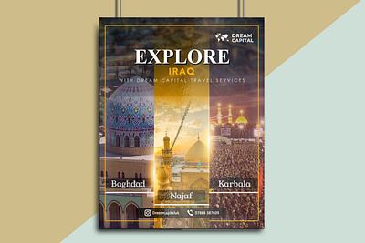 Islamic Social Media Post ad advertising attractive baghdad banner creative design designer eyecatching flyer graphic design highquality illustration islamic karbala najaf places poster social media visit