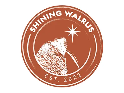 Shining Walrus Logo Design brand branding design graphic design logo logo mark vector