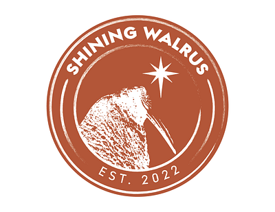 Shining Walrus Logo Design brand branding design graphic design logo logo mark vector