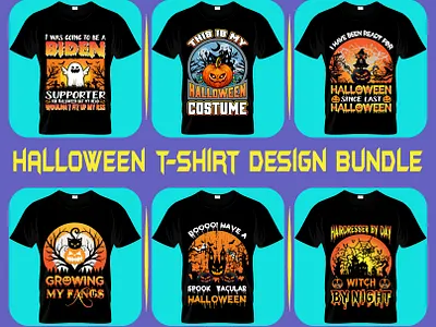 halloween t-shirt design bundle. art cutebat graphic halloween halloweencostume halloweenlife halloweenmakeup halloweenspirit halloweentown happyhalloween horror kewpiedoll october pumpkin scary spooktacular spookyseason t shirt design typography vintage